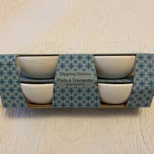 NIB FAPOR White Ceramic Dipping Bowls